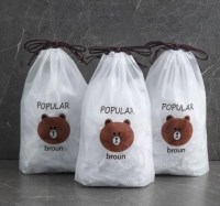 Пищевые крышки-пакеты на резинке Popular Broun
